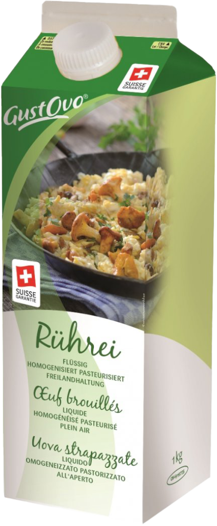 GustOvo Rührei im Tetrapack für die Schweiz